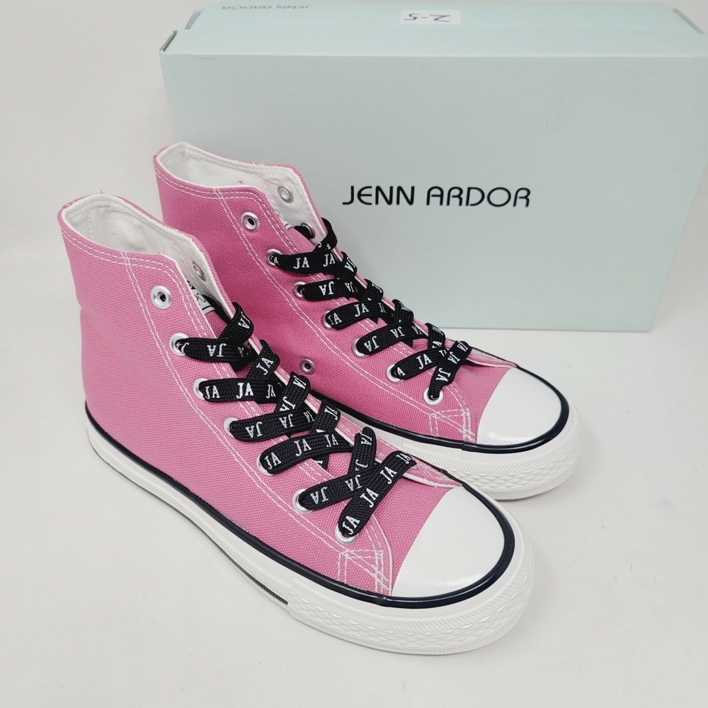 Jenn Ardor JA Sport Women's Sneakers Sz 6 M Pink Canvas High Top